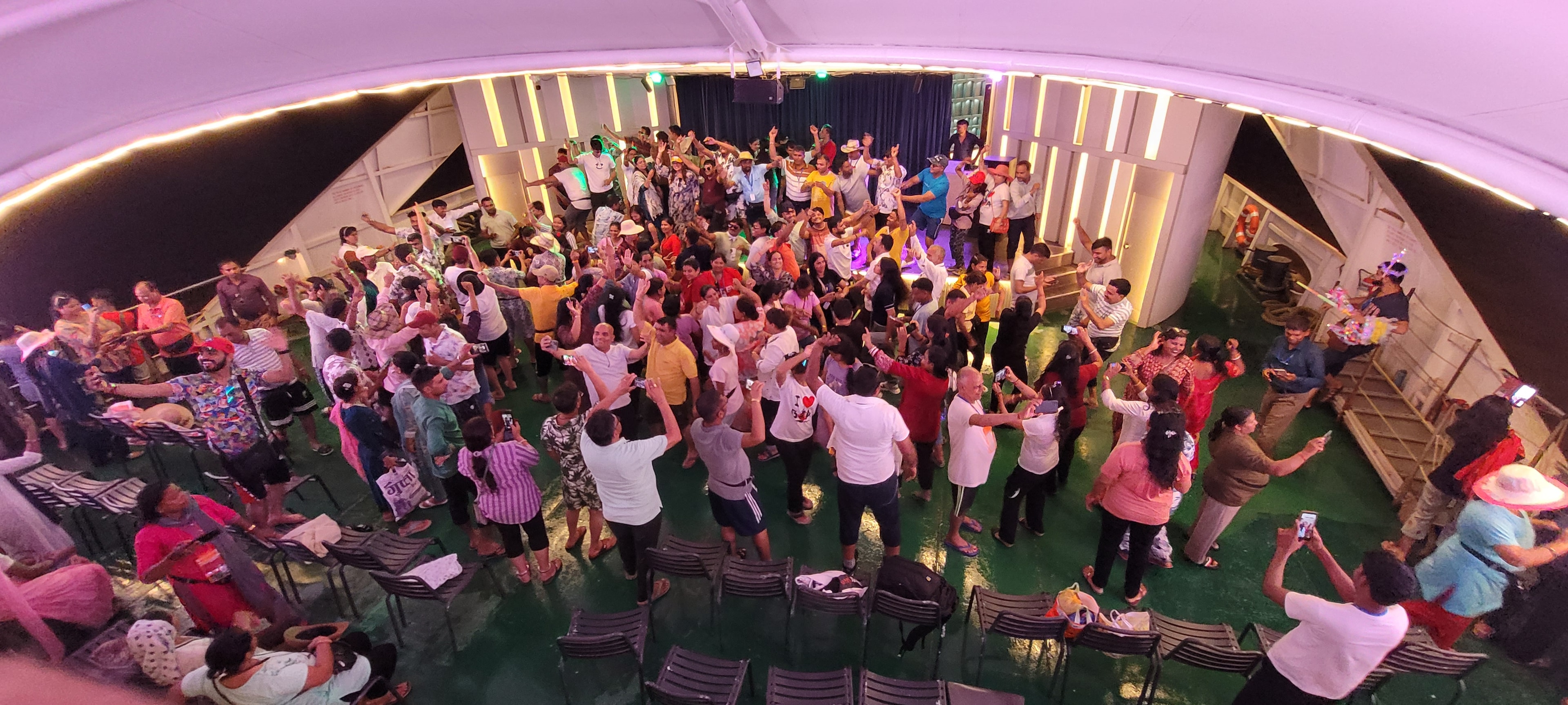 200 pax exclusive party boat celebration on the waters of Goa