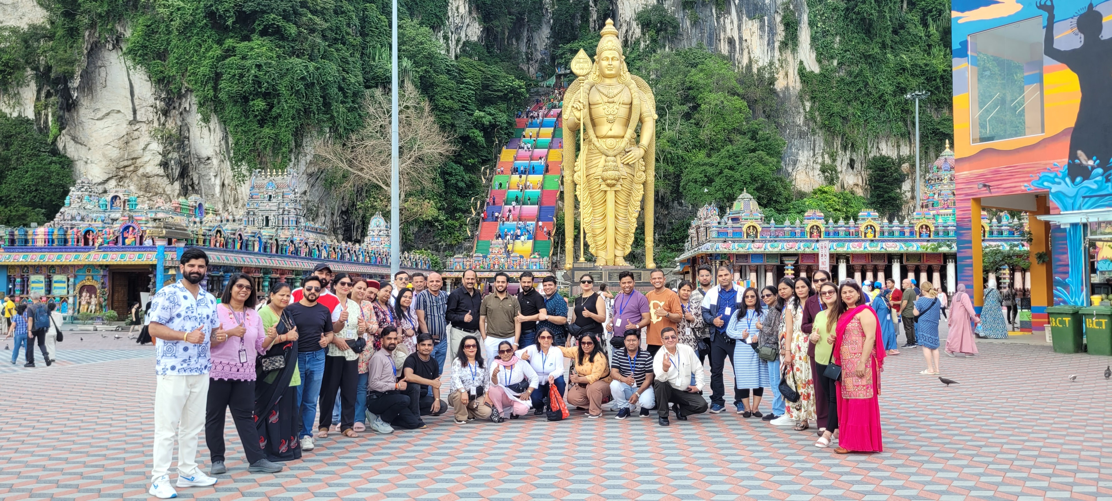 180 pax MLM incentive group at Batu Caves, Kuala Lumpur