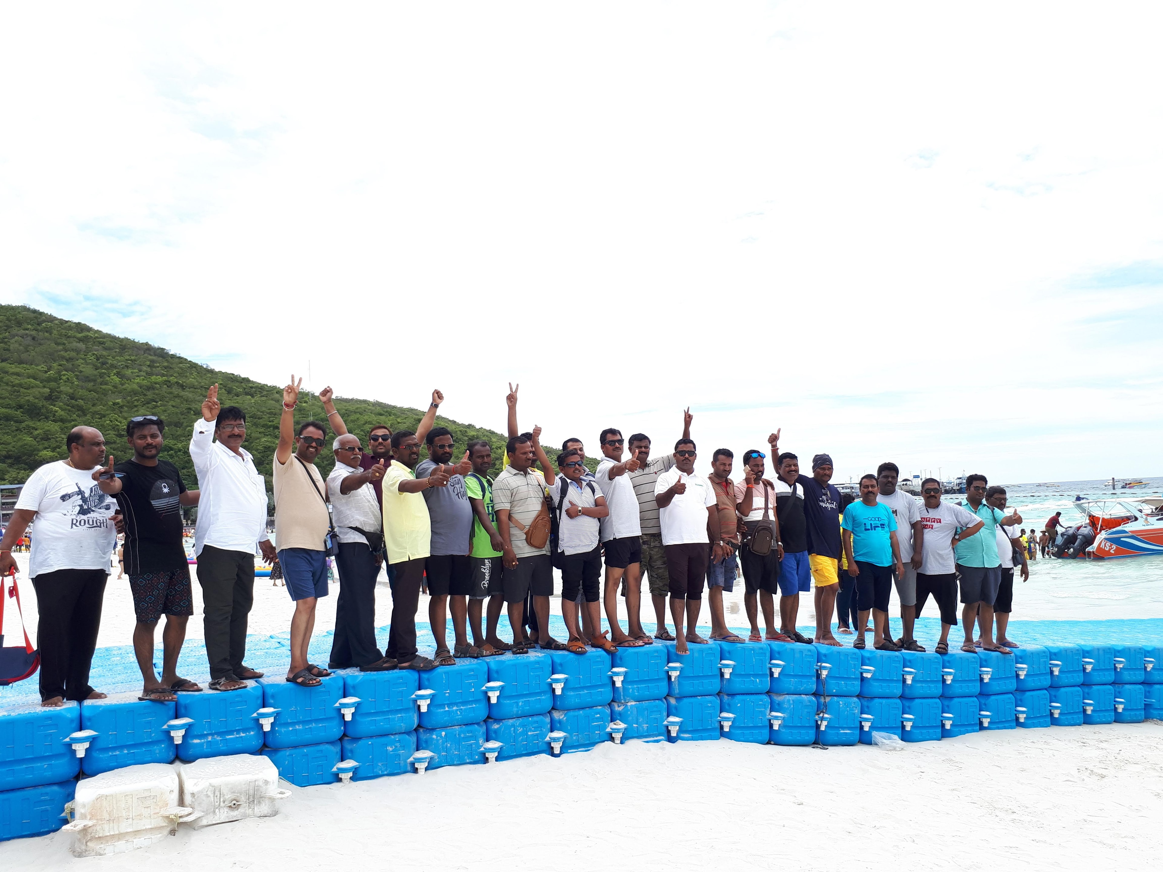 45 pax sales team incentive group at Coral Island beach, Pattaya