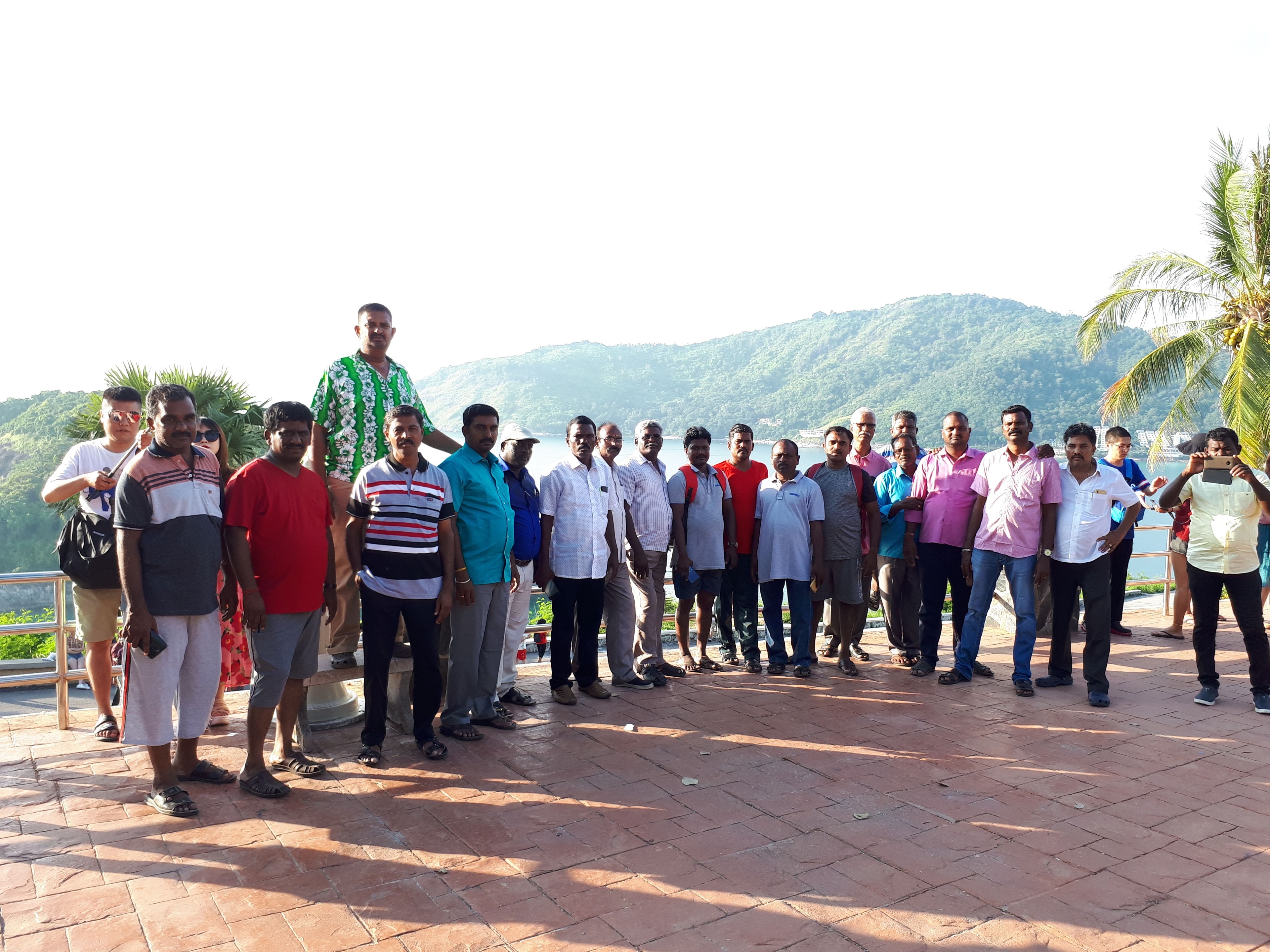 55 pax dealers incentive group at a scenic Phuket island viewpoint